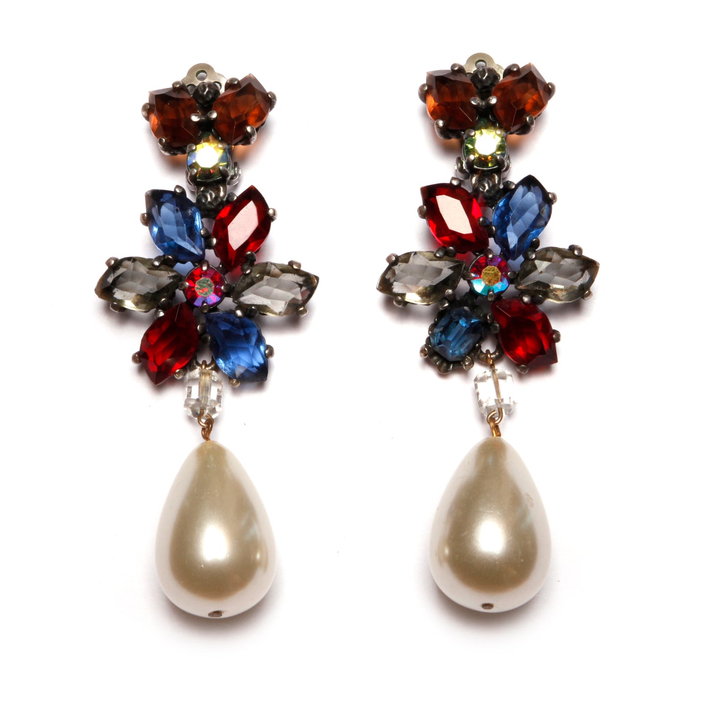 Schiaparelli Dangly Floral Earrings