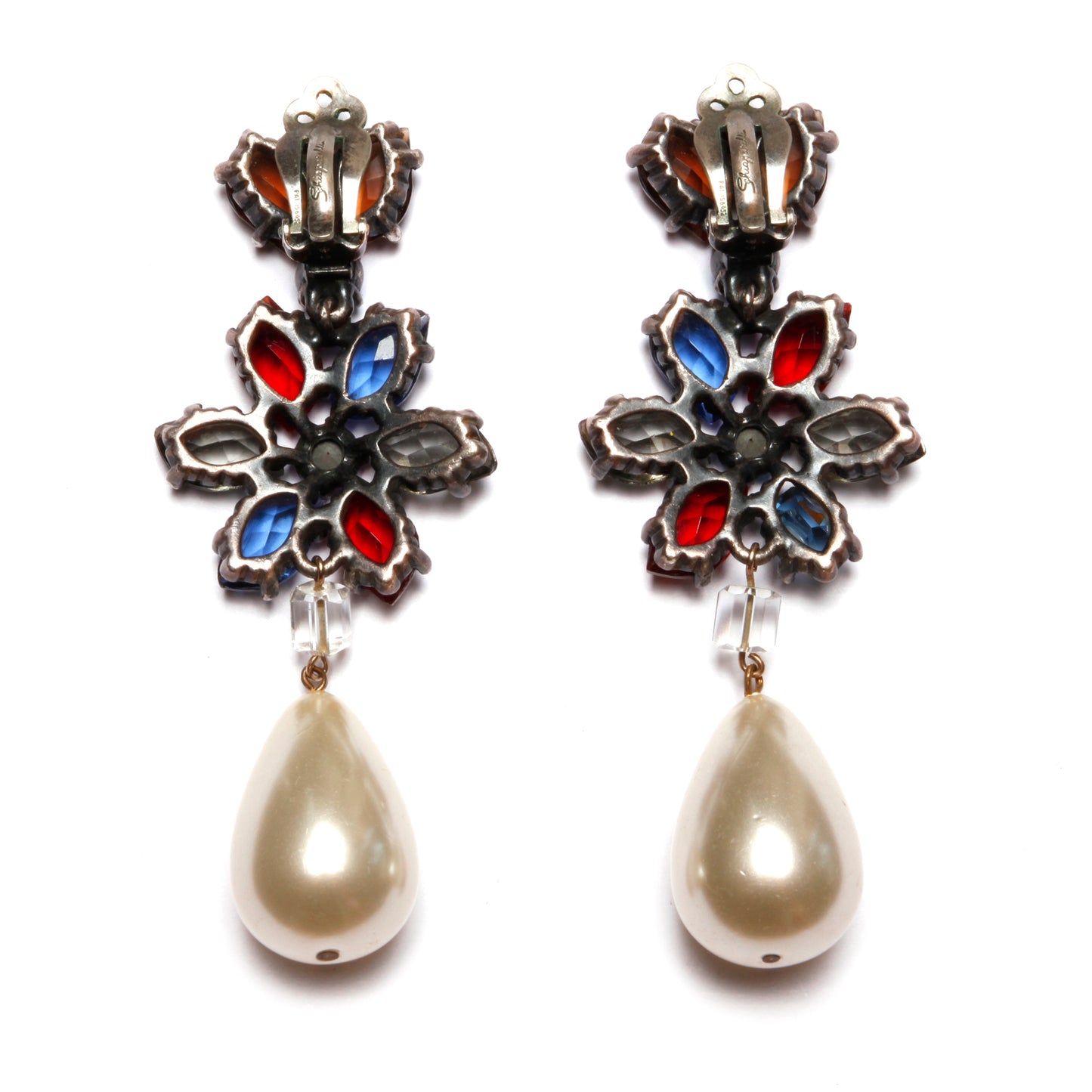 Schiaparelli Dangly Floral Earrings