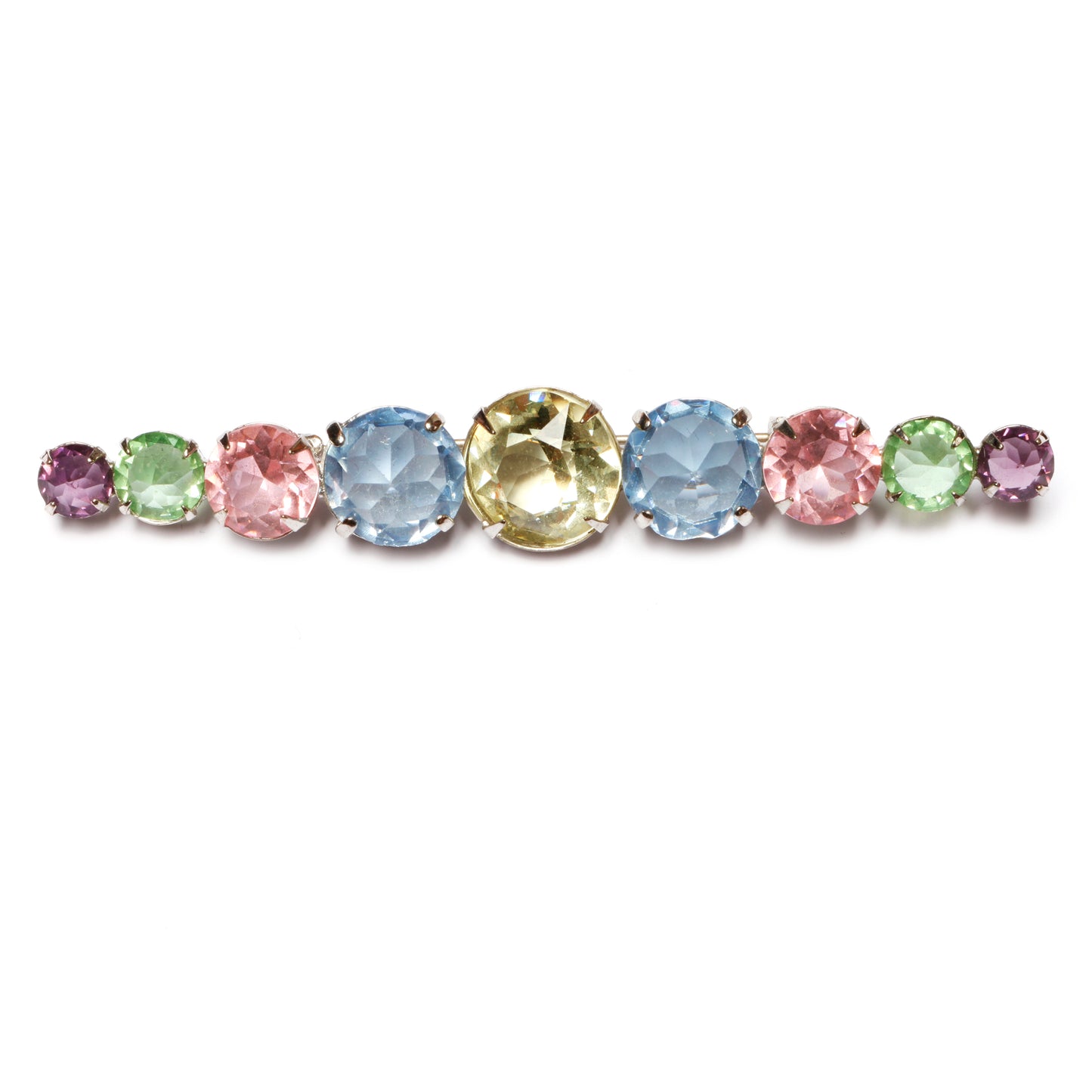 Schreiner Pastel Crystal Bar Pin