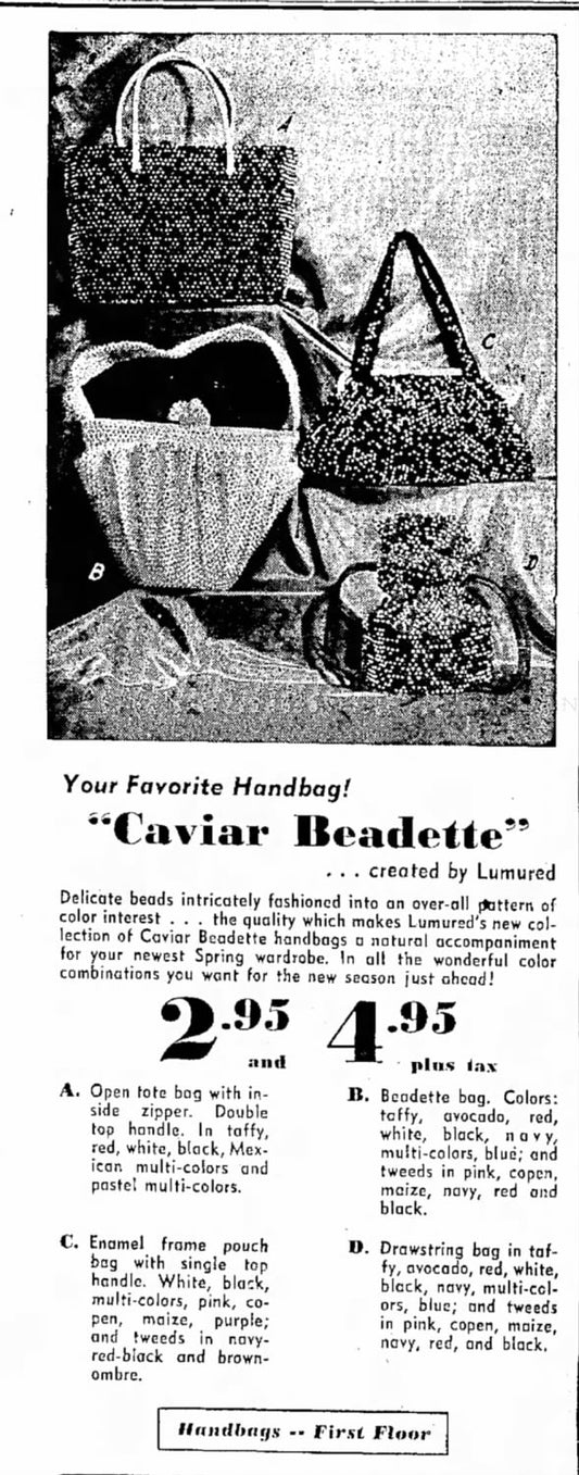 Lumured Caviar Beadette Purse