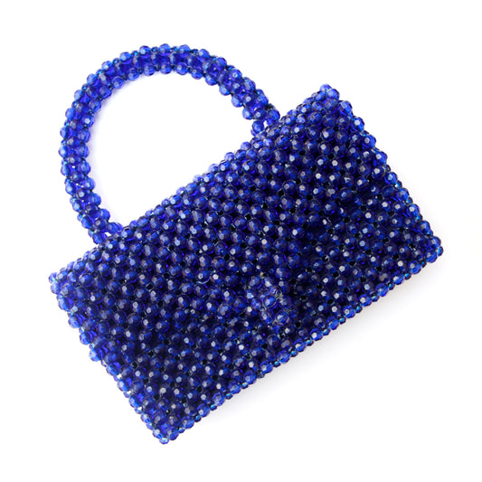 1960s Italian Blue Beaded Purse
