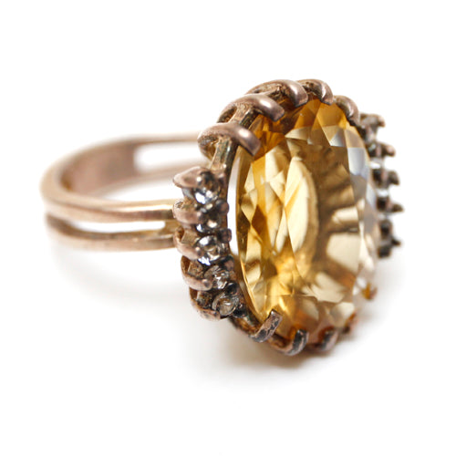 1970s Sterling Jonquil Cocktail Ring