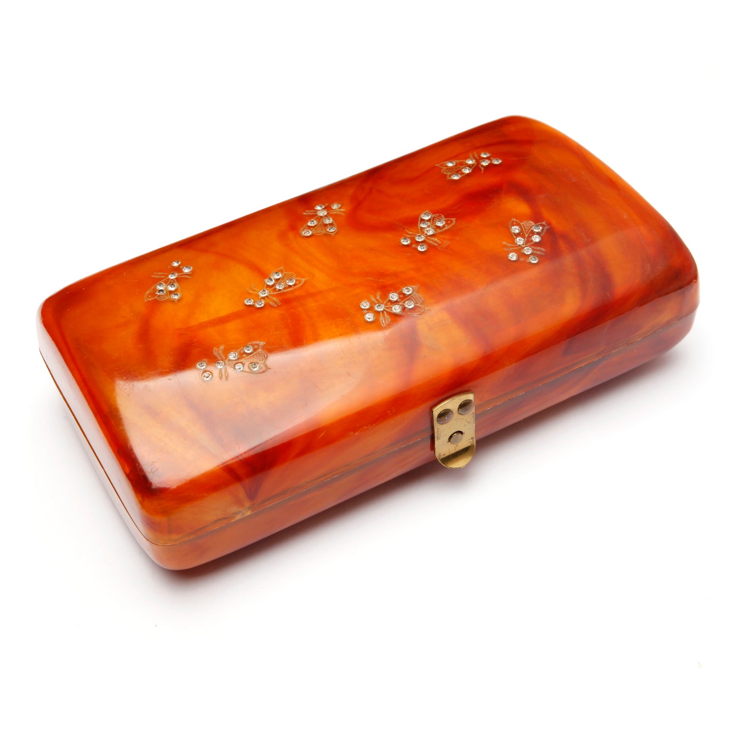 Tortoise Lucite Clutch