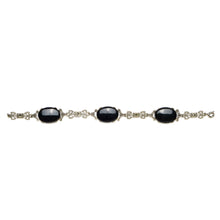 Load image into Gallery viewer, Deco Jet Black and Marcasite Bracelet