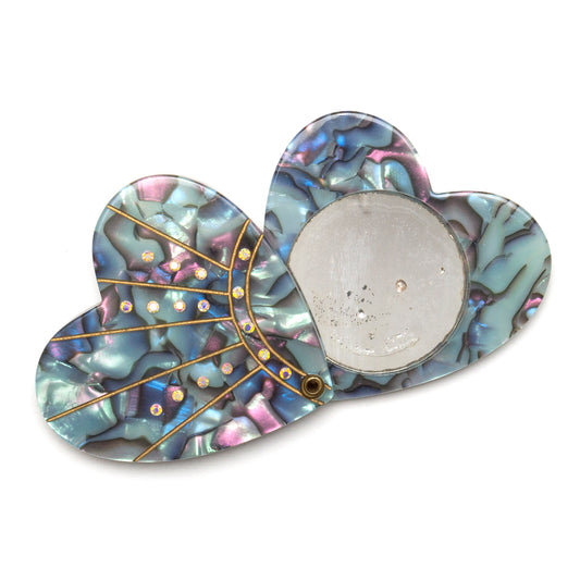 1950s Plastic Heart Swivel Mirror