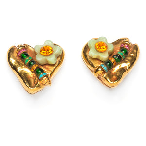 Kalinger Gold Heart Earrings
