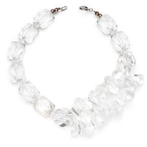 Asymmetrical Lucite Ice Cube Necklace