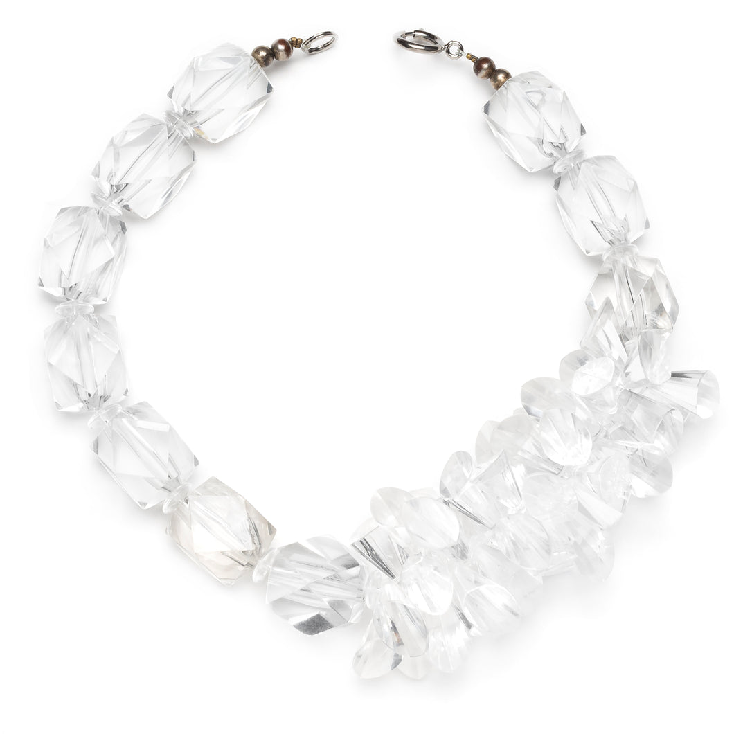 Asymmetrical Lucite Ice Cube Necklace