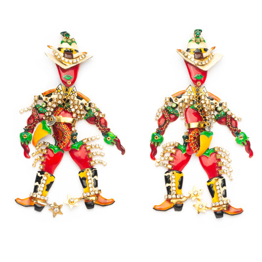 Lunch at the Ritz Spicy Cowboy Earrings