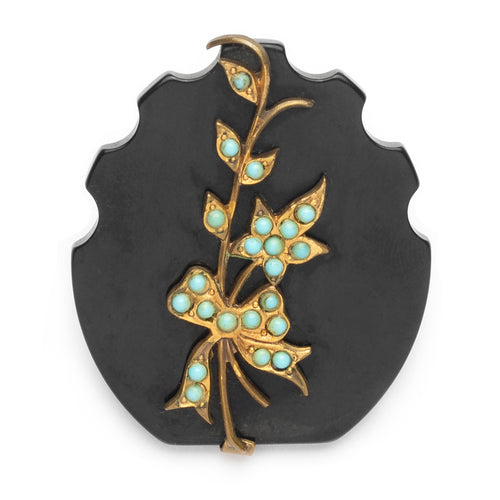 Deco Black and Turquoise Dress Clip