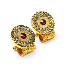 Load image into Gallery viewer, Circular Gold Cufflinks