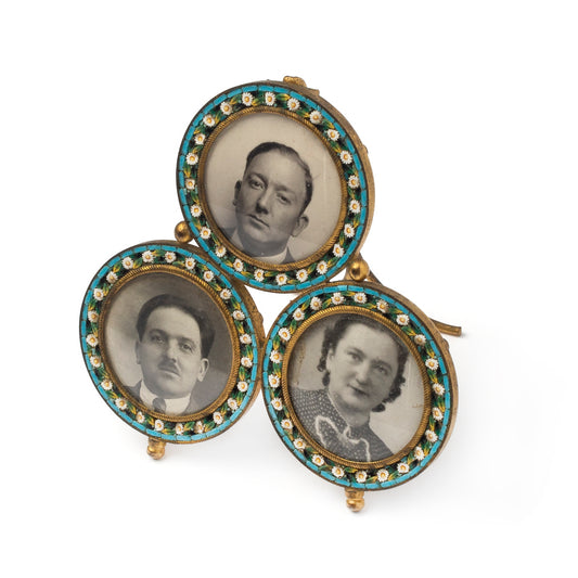 Italian Millefiori Micromosaic Circles Picture Frame