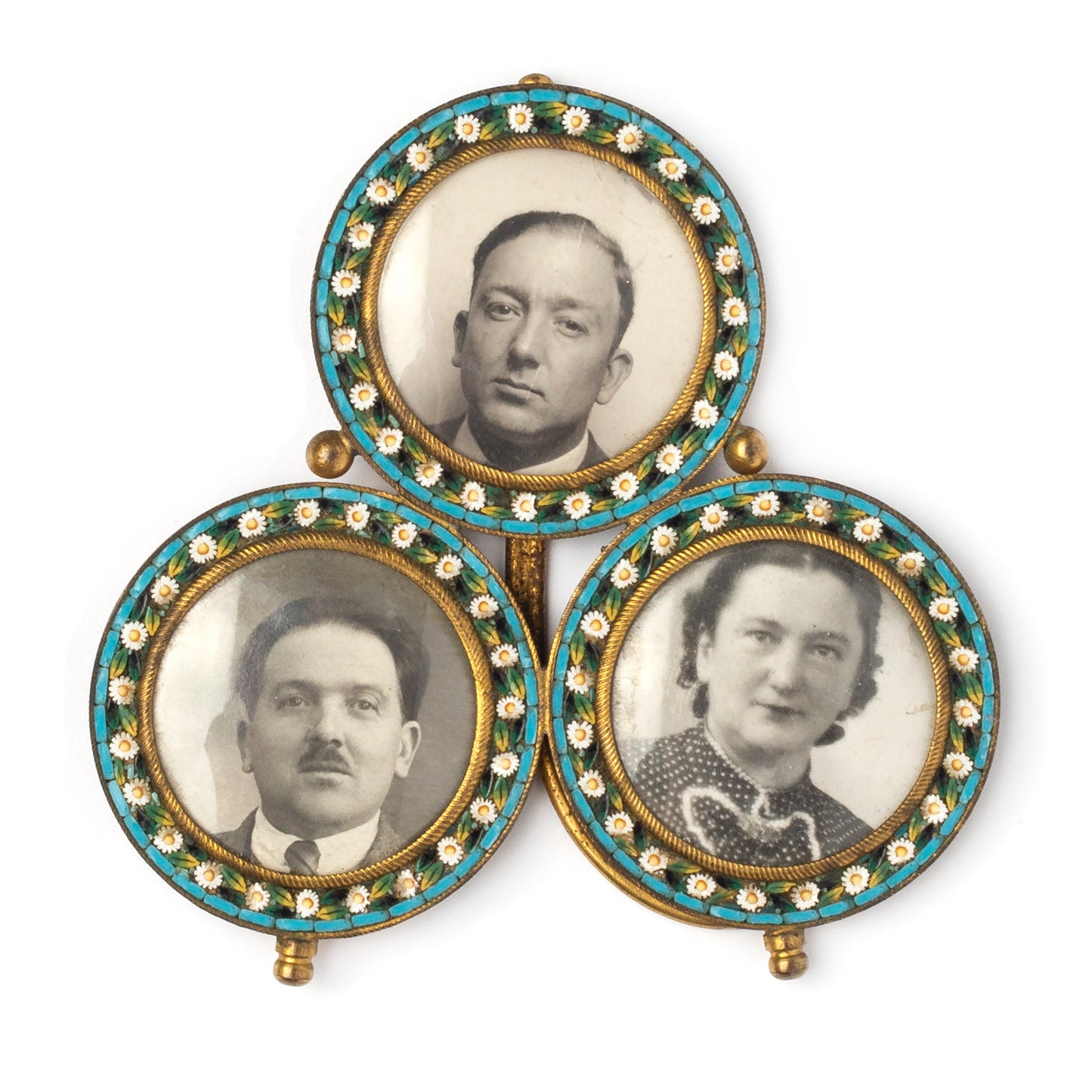 Italian Millefiori Micromosaic Circles Picture Frame