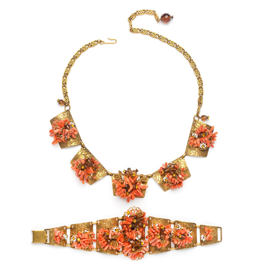 Orange and Gold Parure