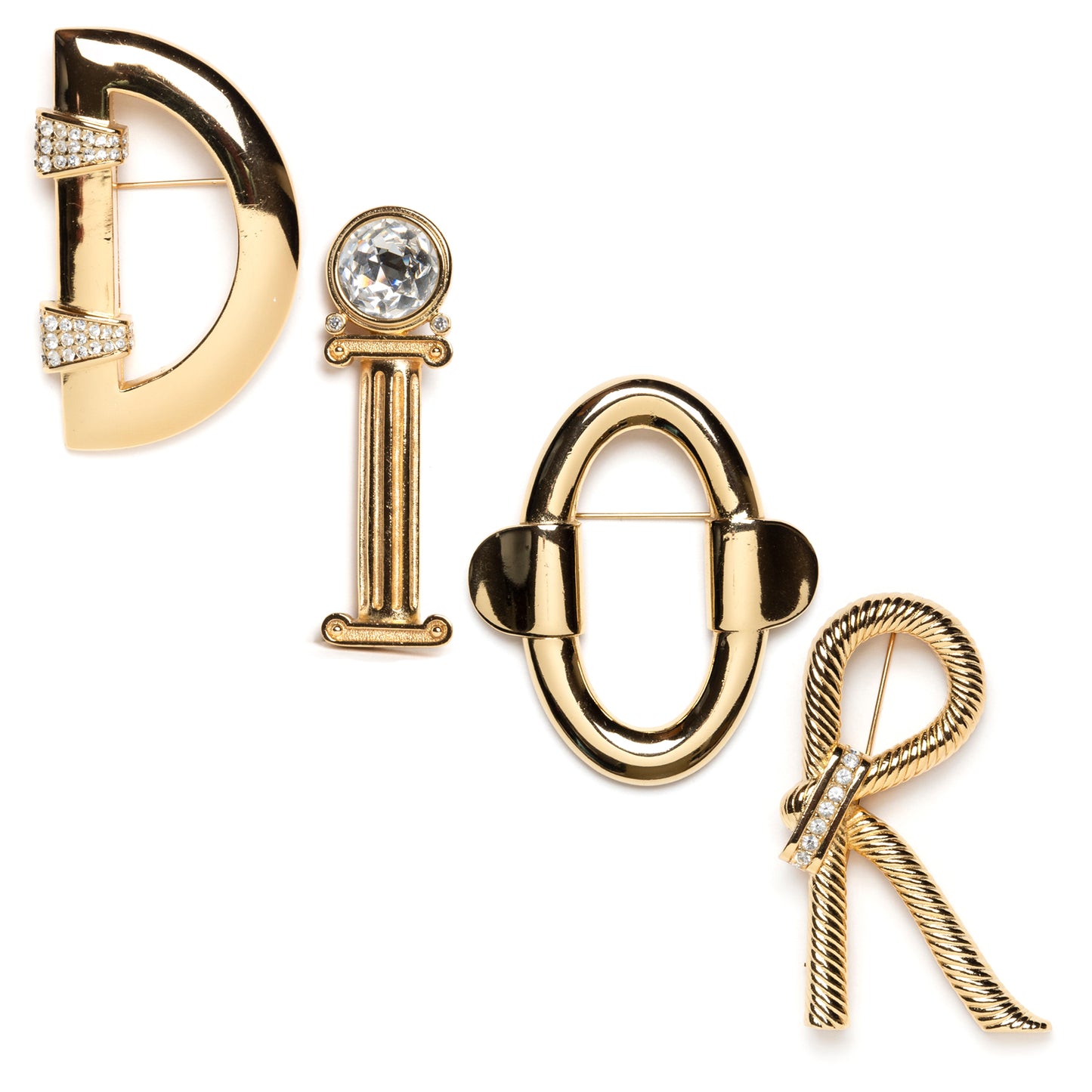 DIOR Gold Pins Set