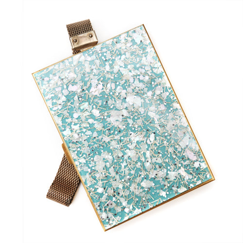 1960s Confetti Plastic and Gold Vanity Kit