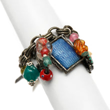 Load image into Gallery viewer, 1980s Napier Silver Charm Bracelet