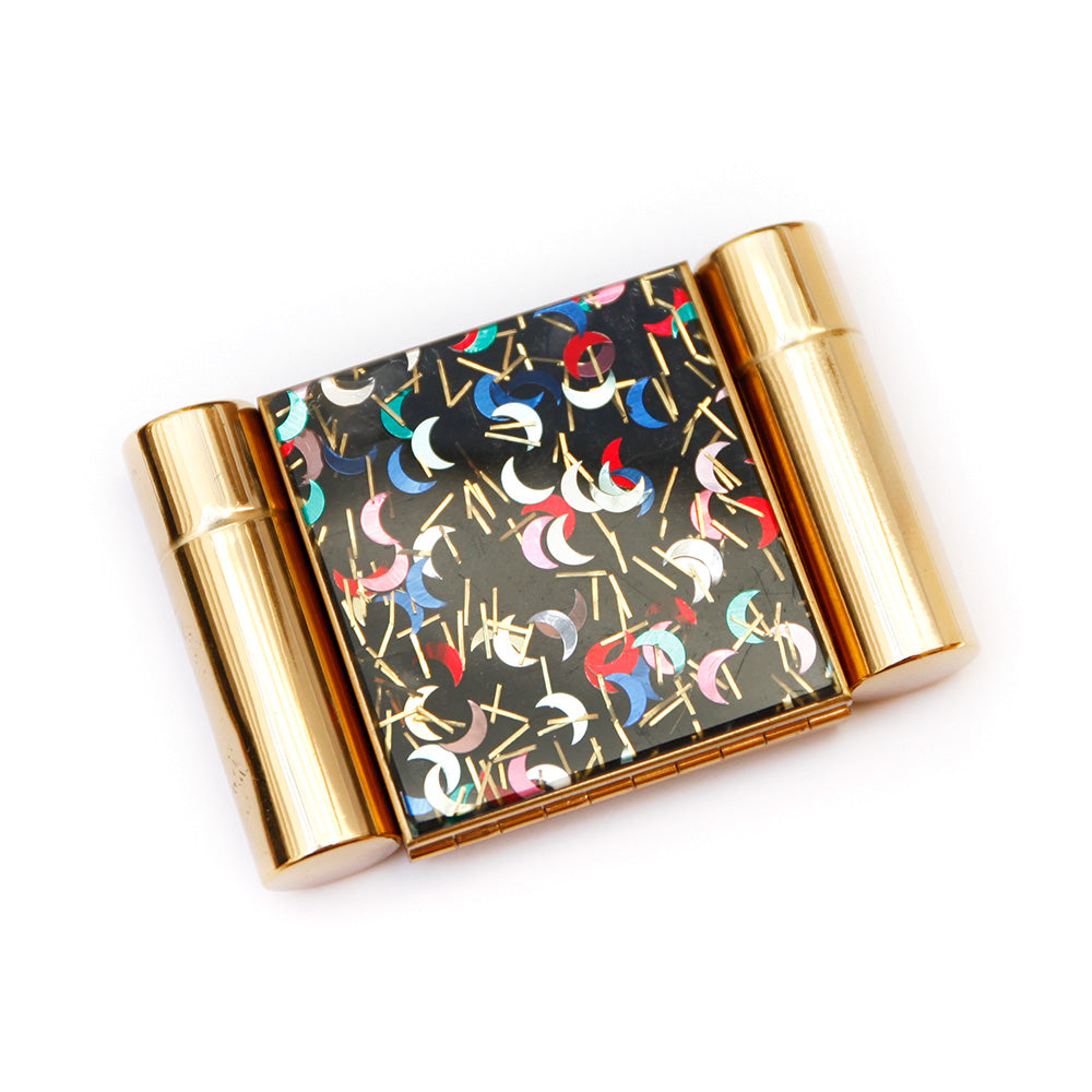 1950s Gold Confetti Compact
