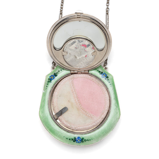1910s Guilloche Green Compact