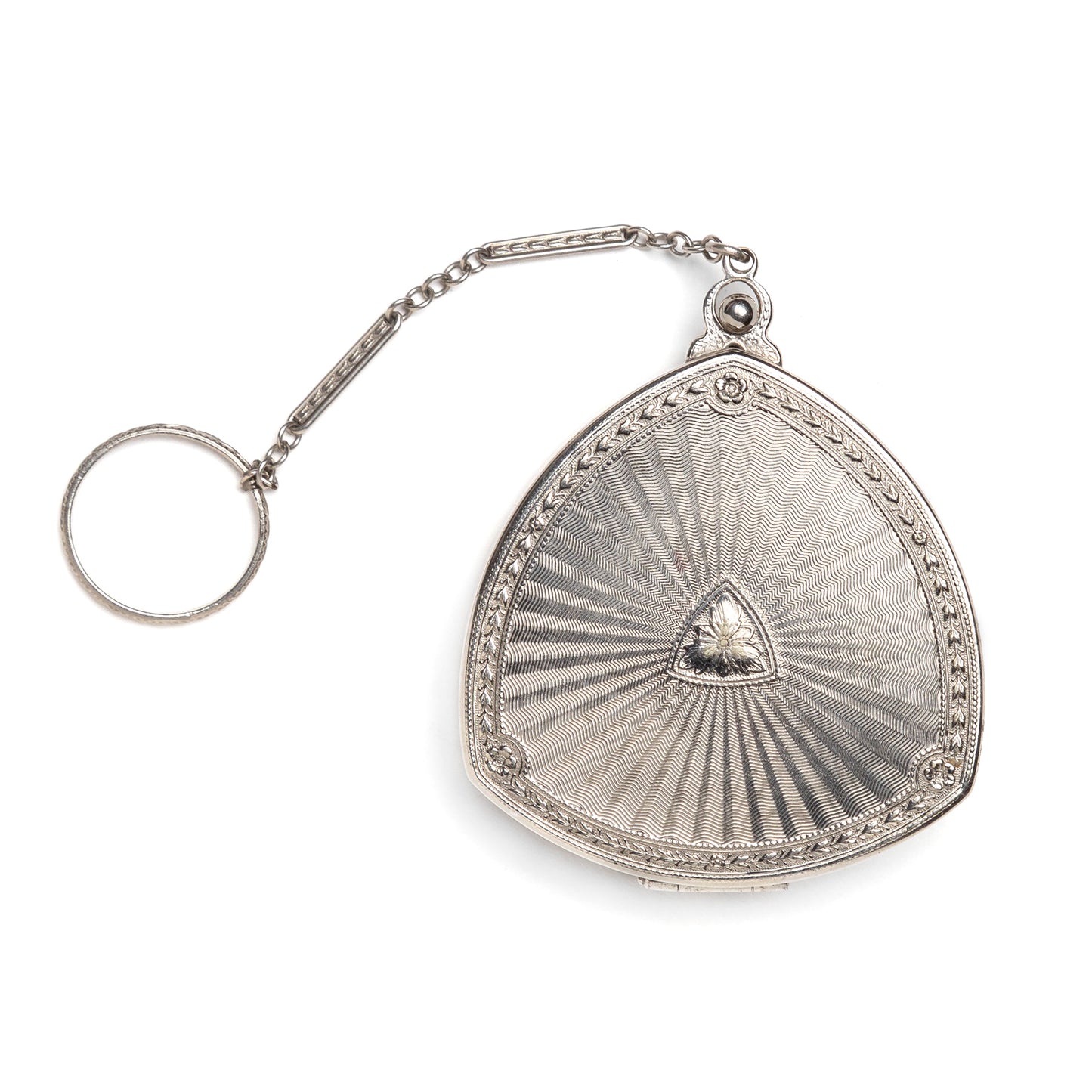 1910s Blue Guilloche Triangular Compact