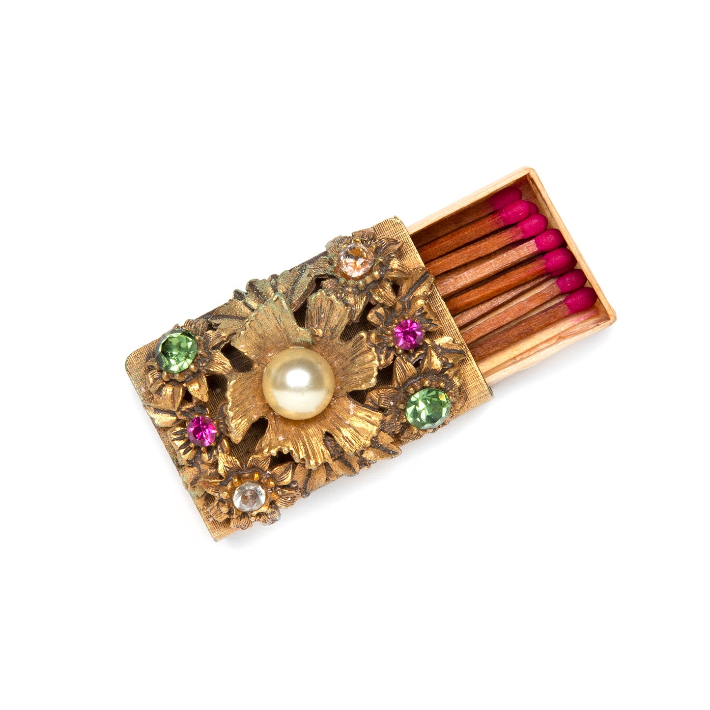 1950s Jewel Encrusted Match Box
