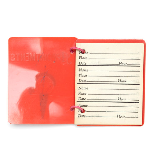 1940s Pink Plastic Appointment Book