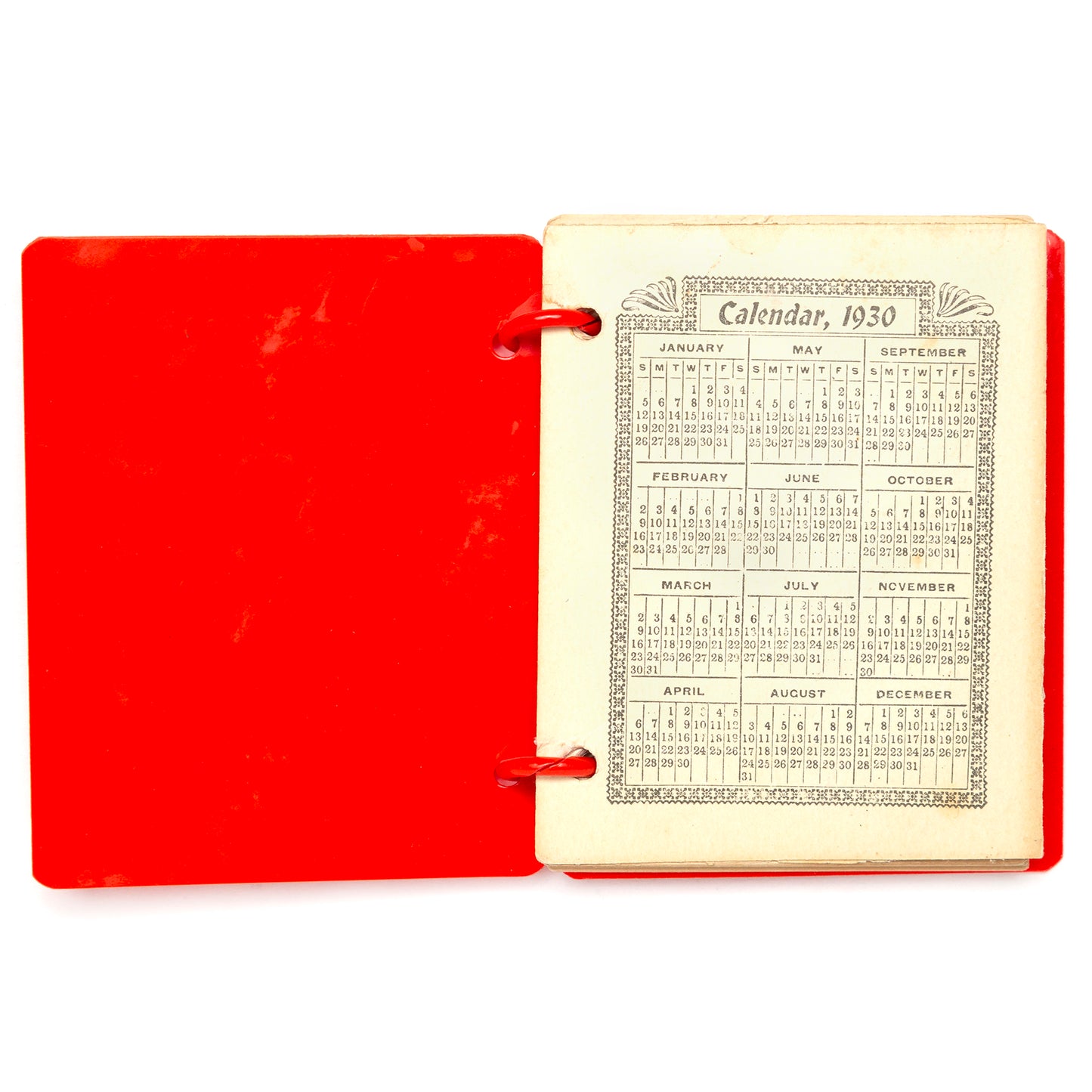 1930s Red Plastic Memo Notepad