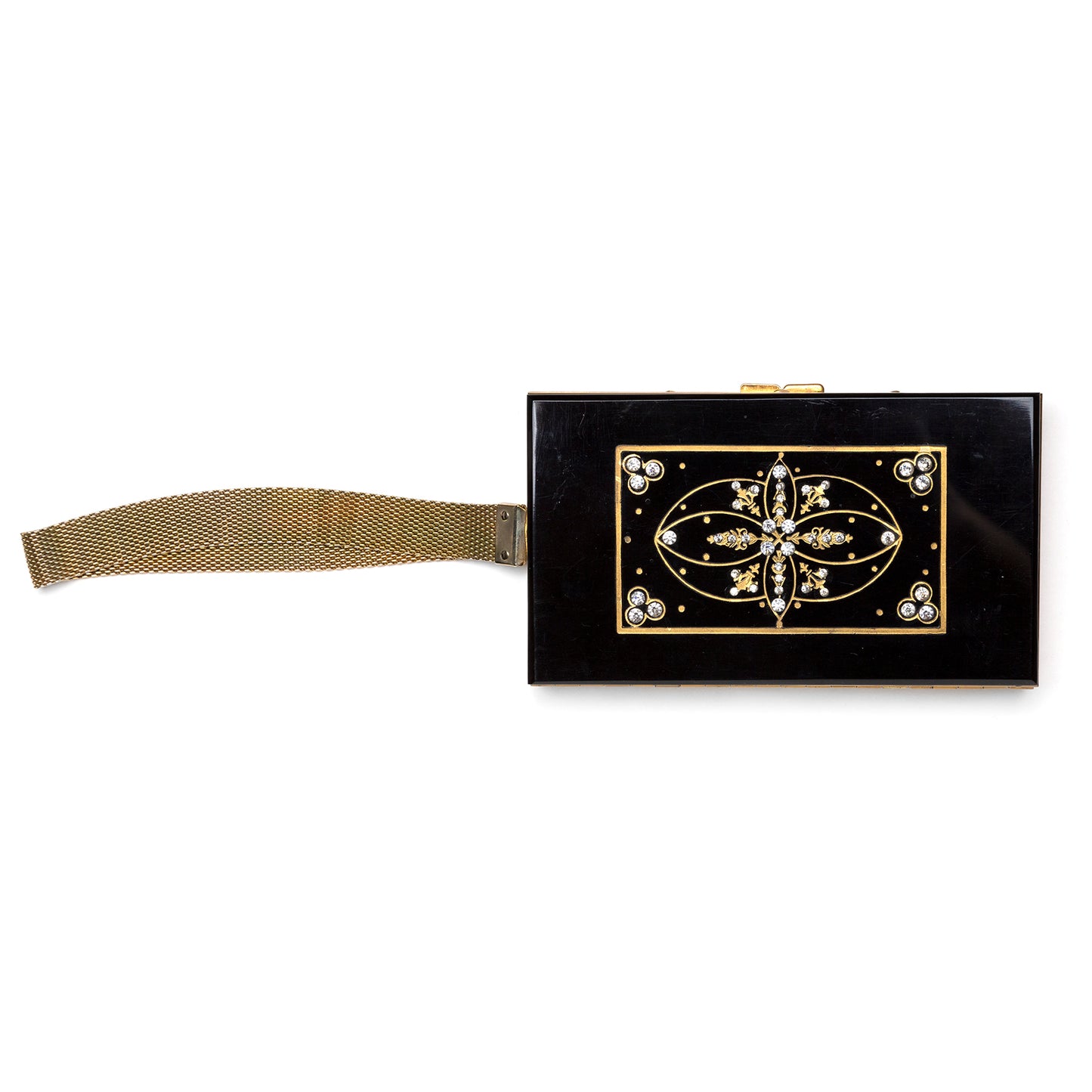 1950s Black Vanity Purse with Two Compartments