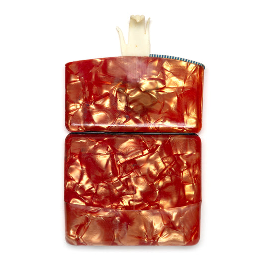 1950s Marbleized Card Case with Hand