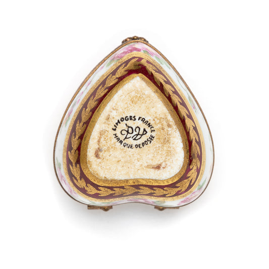 Limoges Heart-Shaped Porcelain Box