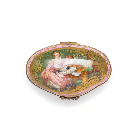 Limoges Oval Porcelain Box
