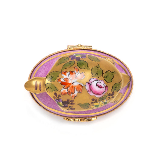 1950s Turtle Limoges Porcelain Box