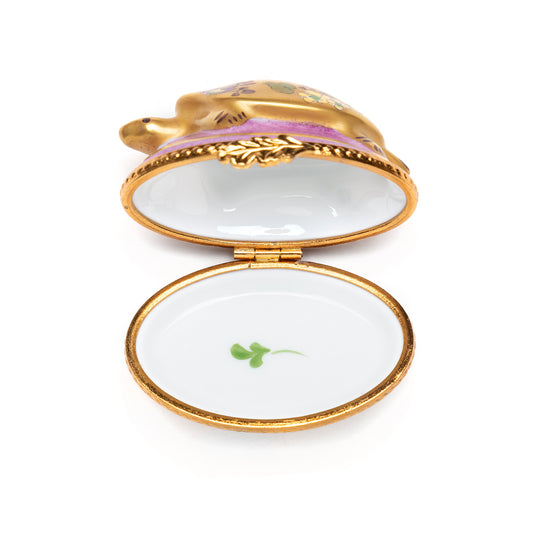 1950s Turtle Limoges Porcelain Box