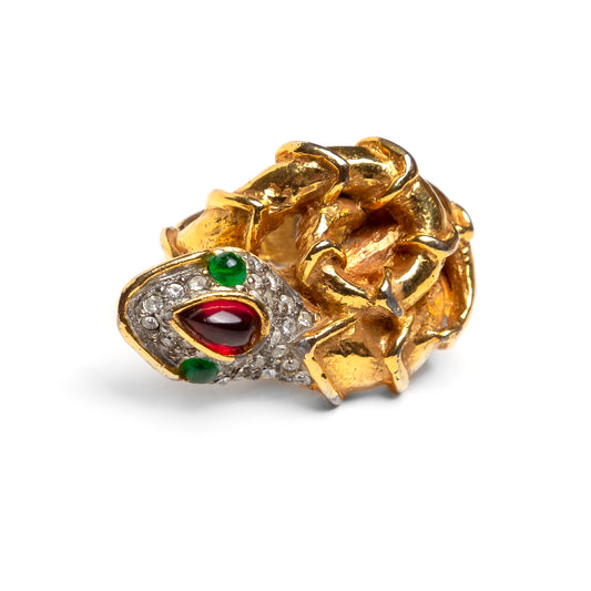 1960s KJL Gold Serpent Ring