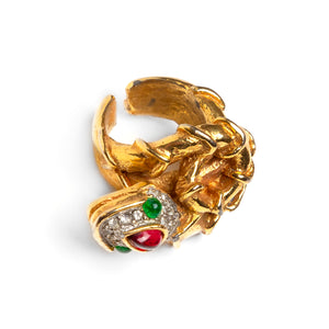 1960s KJL Gold Serpent Ring