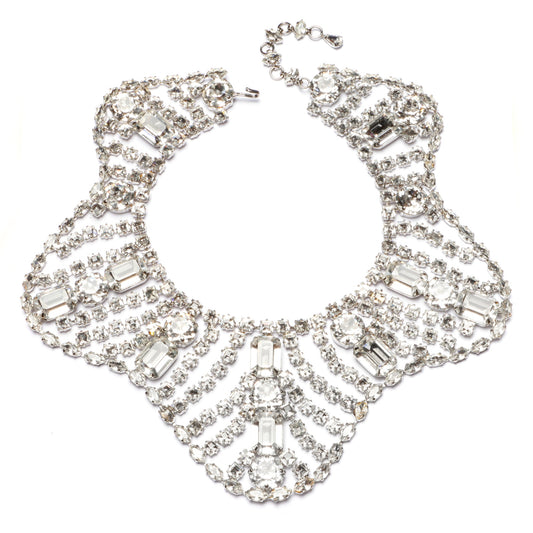 Schreiner crystal collar necklace