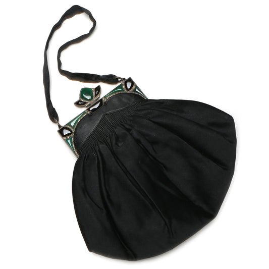 Silk Purse with Chrysophase and Marcasite Frame