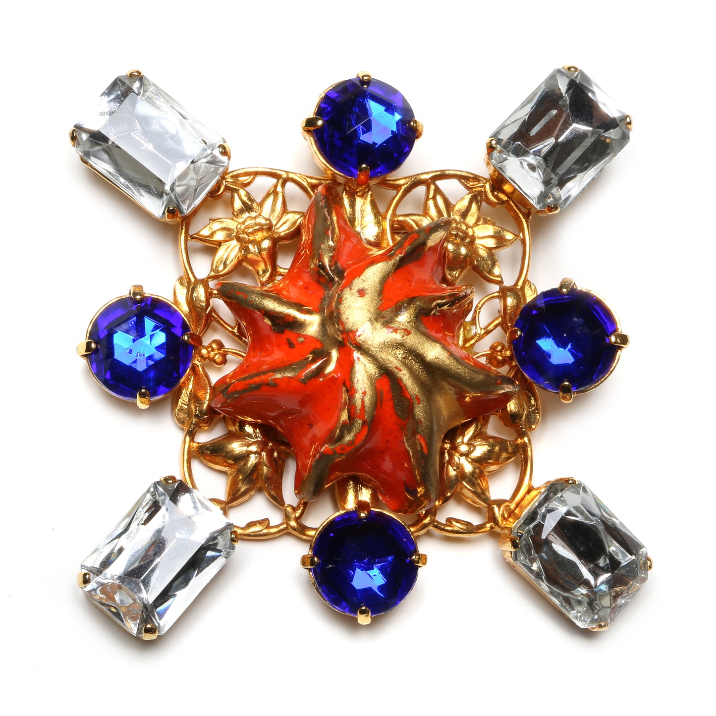 YSL Abstract Sun Brooch