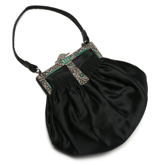 Satin and Marcasite Lester Bags purse