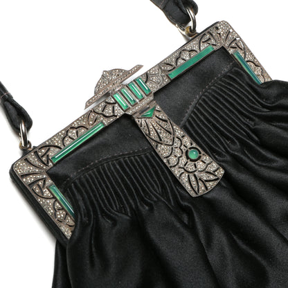 Satin and Marcasite Lester Bags purse – view 3