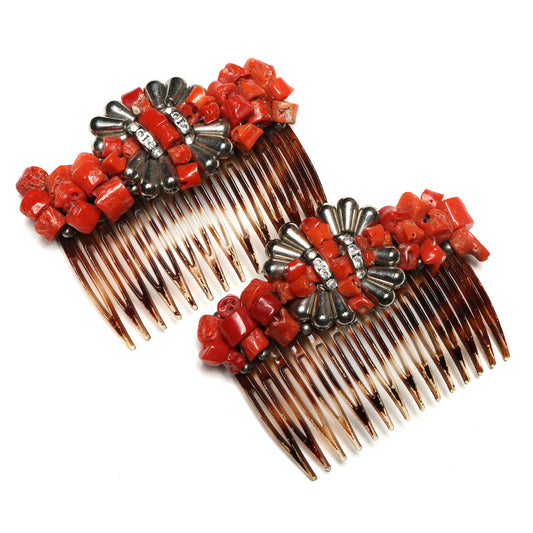 Coral Hair Comb Set