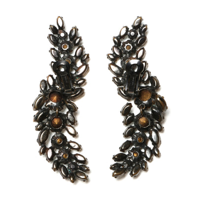Schreiner Articulated Diamanté Earrings – view 2
