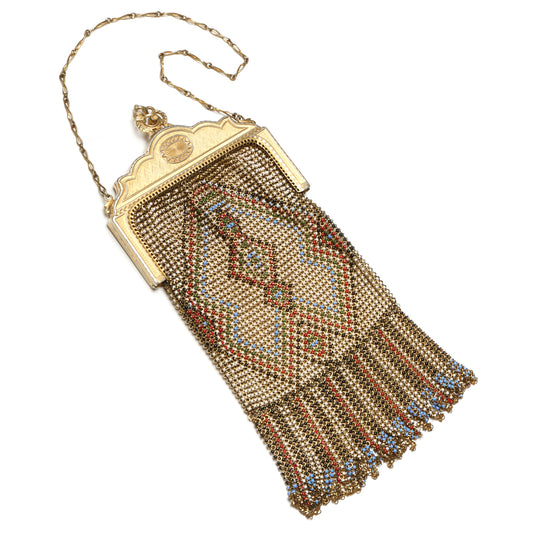 Whiting and Davis Enamel Mesh Purse