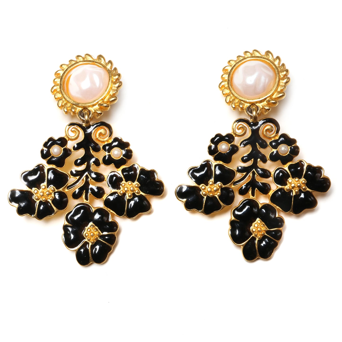 Karl Lagerfeld Enamel Drop Earrings