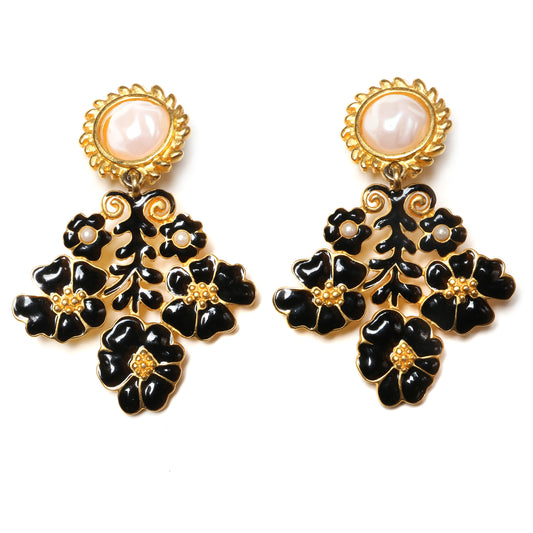 Karl Lagerfeld Enamel Drop Earrings