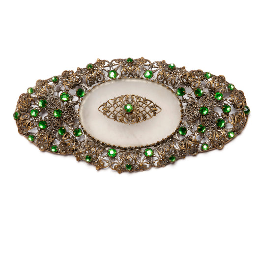 French Camphor Glass Brooch
