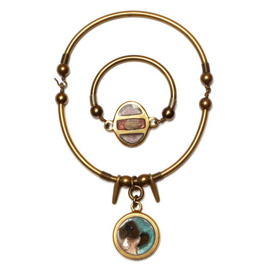 Copper Enamel Set