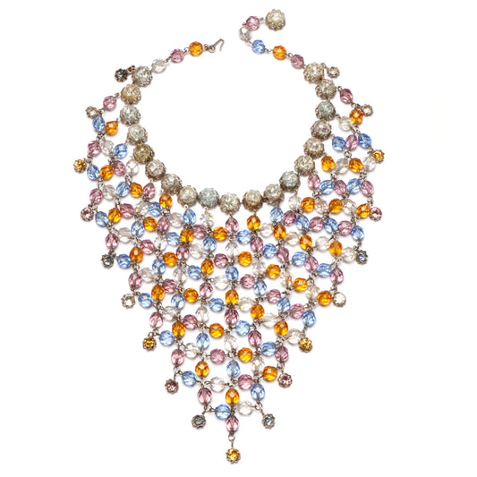 Pastel Crystal Beaded Necklace