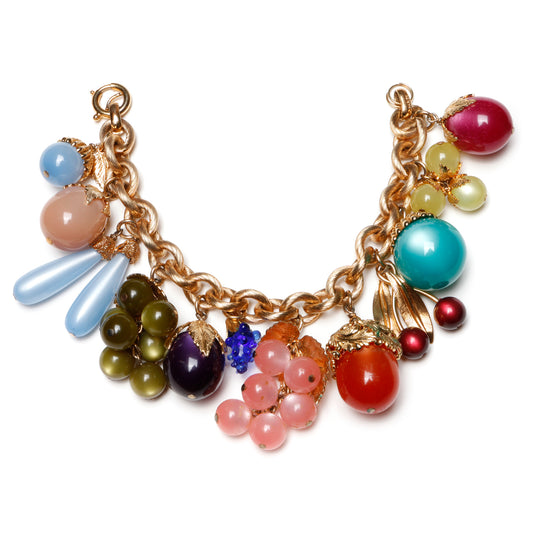 Napier Moonstone and Fruit Charm Bracelet