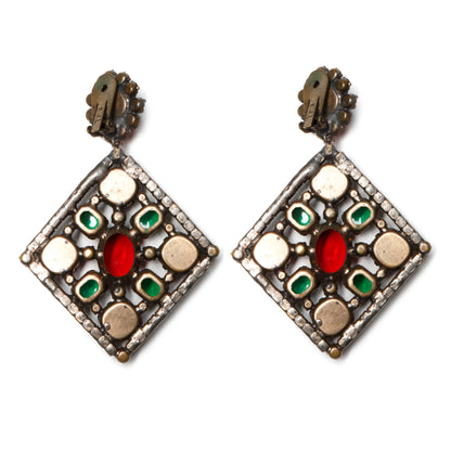 K.J.L Jewel Tone Earrings – view 2